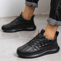 Men's Lace Up Non Slip Leather Outdoor Fashion Sneaker CLR-09 - Tuzzut.com Qatar Online Shopping