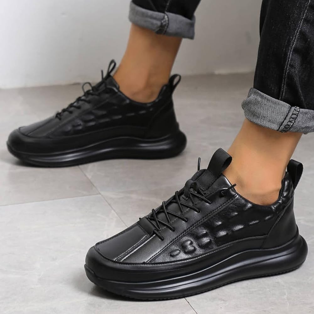 Men's Lace Up Non Slip Leather Outdoor Fashion Sneaker CLR-09 Men's Lace Up Non Slip Leather Outdoor Fashion Sneaker CLR-09