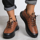 Men's Lace Up Non Slip Leather Outdoor Fashion Sneaker CLR-09 - Tuzzut.com Qatar Online Shopping