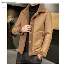 Winter Warm Wool Jacket Men's Granular Wool Fabric Reversible Wool Jacket XXL S4177378 - Tuzzut.com Qatar Online Shopping