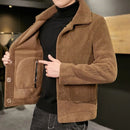 Winter Warm Wool Jacket Men's Granular Wool Fabric Reversible Wool Jacket XXL S4177378 - Tuzzut.com Qatar Online Shopping