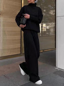 Winter Casual Warm Outfits Women Knitted Two Pieces Set L 028080917 - Tuzzut.com Qatar Online Shopping