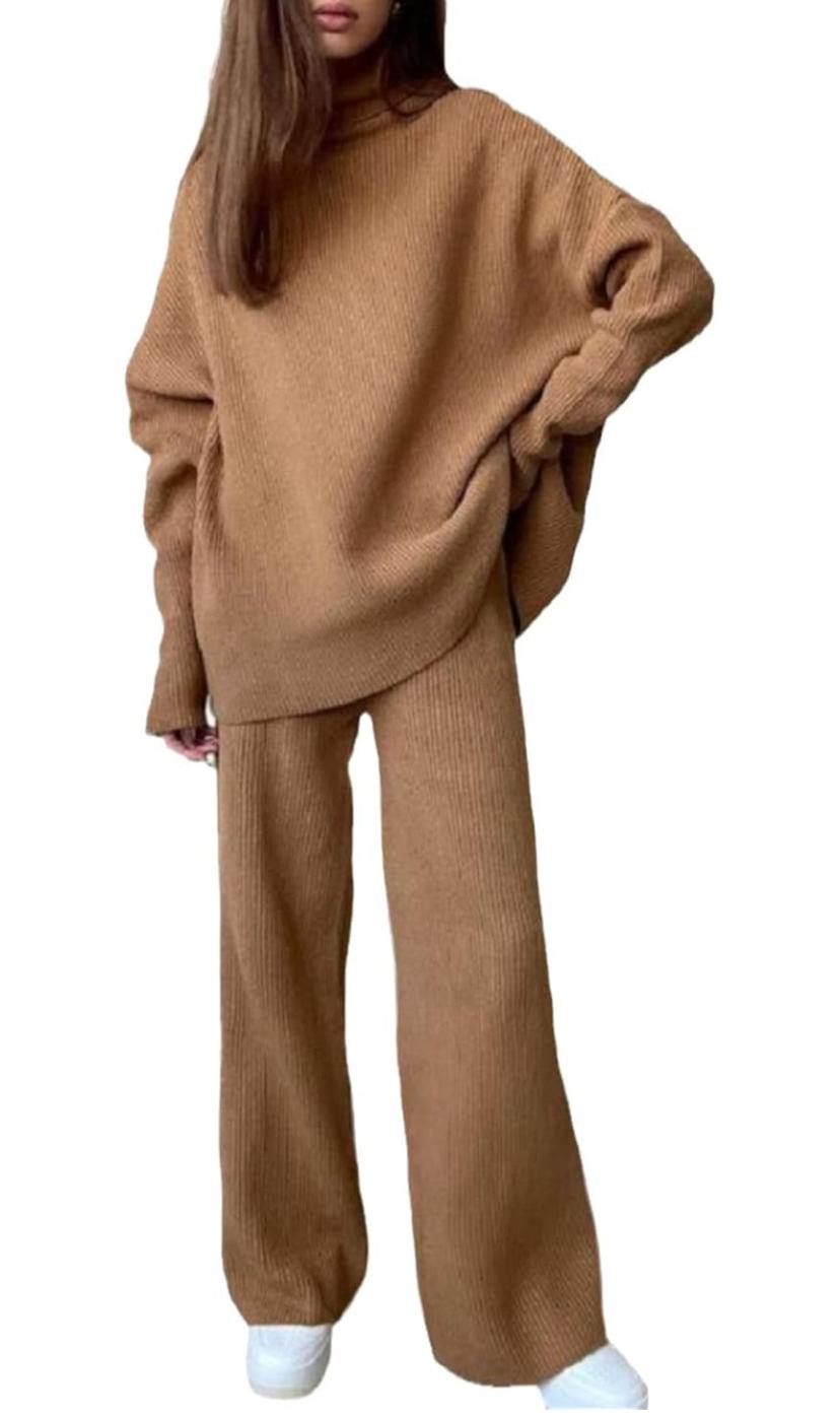 Winter Casual Warm Outfits Women Knitted Two Pieces Set L 028080917 Winter Casual Warm Outfits Women Knitted Two Pieces Set L 028080917