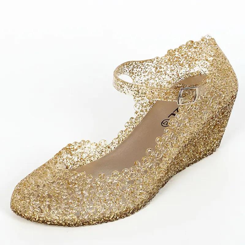 Wedges Sandals Women Jelly Shoes Fashion Classic Incease Transparent Sandals 39 - Tuzzut.com Qatar Online Shopping