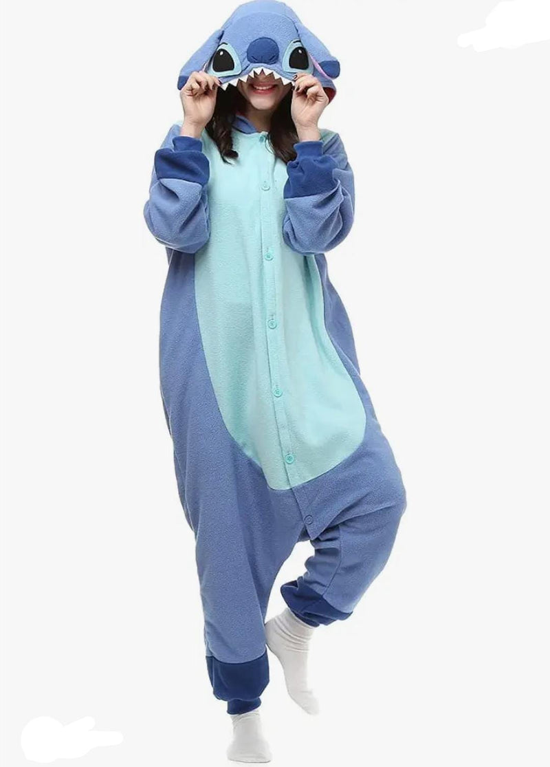 Adult Onesie Pajamas for Women Men Cartoon Animal Christmas Halloween Cosplay Onepiece Costume Stitch XL S4825388