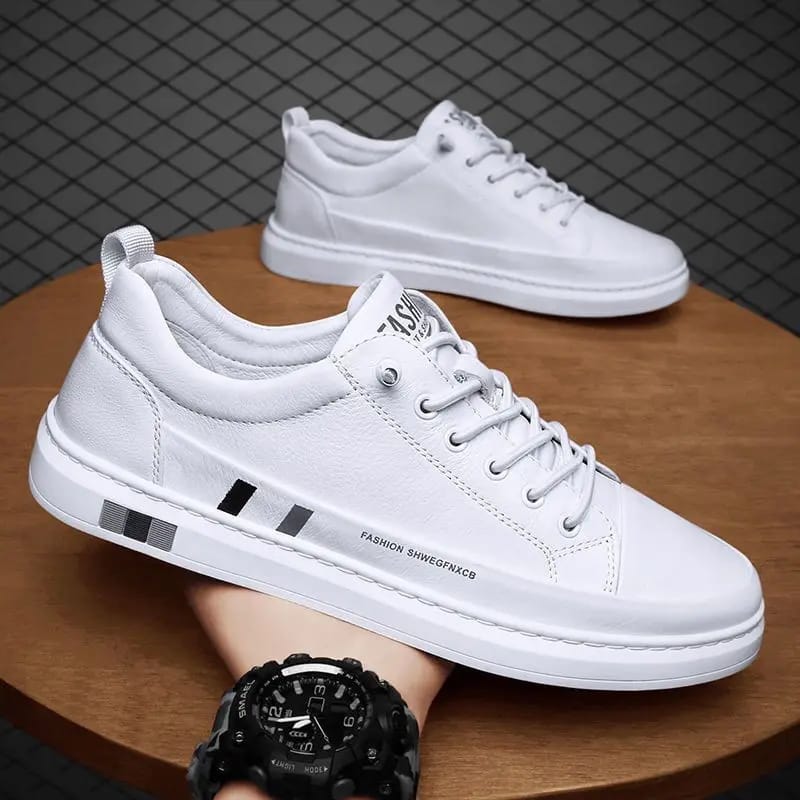 Spring New Men's Leisure Shoes Fashion PU Leather Shoes Male Students Walking shoes 43 - Tuzzut.com Qatar Online Shopping