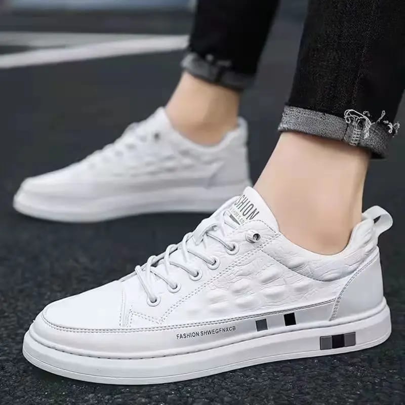 Spring New Men's Leisure Shoes Fashion PU Leather Shoes Male Students Walking shoes 43 - Tuzzut.com Qatar Online Shopping