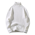 Vintage Solid Color Knitwear Turtleneck Mens Sweaters Fashion Twist Knitwear L S2227118 - Tuzzut.com Qatar Online Shopping