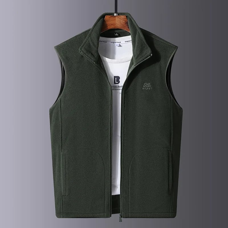Men's Polar Fleece Stand Collar Vest Autumn New Warm Vest 5XL S4339346 Men's Polar Fleece Stand Collar Vest Autumn New Warm Vest 5XL S4339346