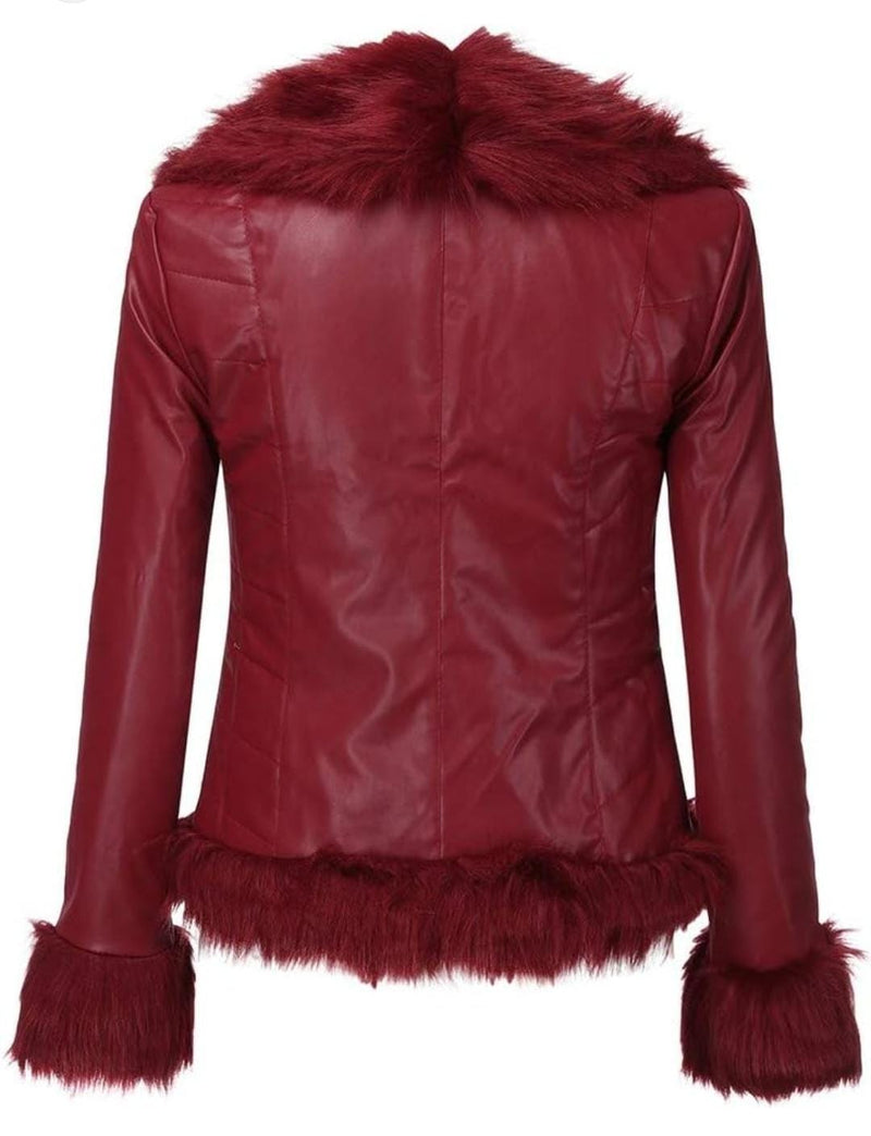Women's Winter Faux Fur Warm Short Coat for ladies M S3512877 - Tuzzut.com Qatar Online Shopping