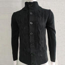 Men's Sweater Slim Fit Cardigan Knitted Single Breasted Button Winter Stand Collar Cardigan S4450721 - Tuzzut.com Qatar Online Shopping