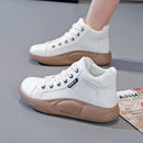 Autumn New Women's Vulcanize Shoes Winter Warm Fur Plush Ladies Lace Up Fashion Sneakers 36 - Tuzzut.com Qatar Online Shopping