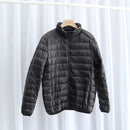 Men Ultra Light Weight Duck Down Jacket Thin Coat Stand Collar Spring Autumn Casual Simple Outerwear 2XL B-585732 - Tuzzut.com Qatar Online Shopping