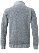 Autumn Jacket Men Warm Cashmere Casual Wool Zipper Slim Fit Fleece Jacket Winter Men Coat Dress Knitwear Male Coats - S4812416 - Tuzzut.com Qatar Online Shopping