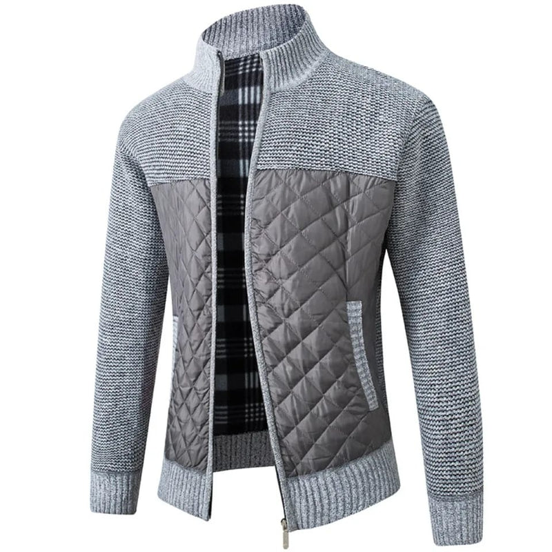 Autumn Jacket Men Warm Cashmere Casual Wool Zipper Slim Fit Fleece Jacket Winter Men Coat Dress Knitwear Male Coats - S4812416 - Tuzzut.com Qatar Online Shopping