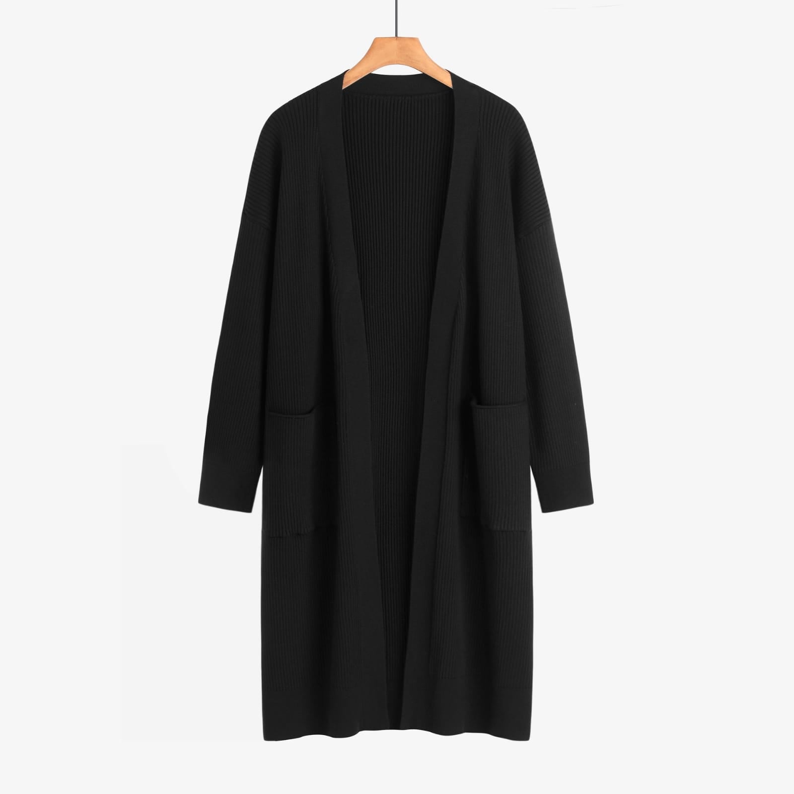 Plus Size Long Sleeve Cozy Maxi Cardigan B-43687 Plus Size Long Sleeve Cozy Maxi Cardigan B-43687