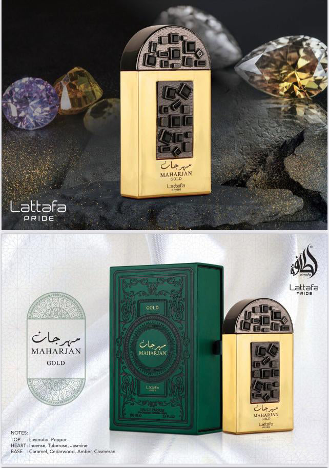 Maharjan Gold EDP - Perfume 100ml (3.4 Oz) I By Lattafa Pride Maharjan Gold EDP - Perfume 100ml (3.4 Oz) I By Lattafa Pride