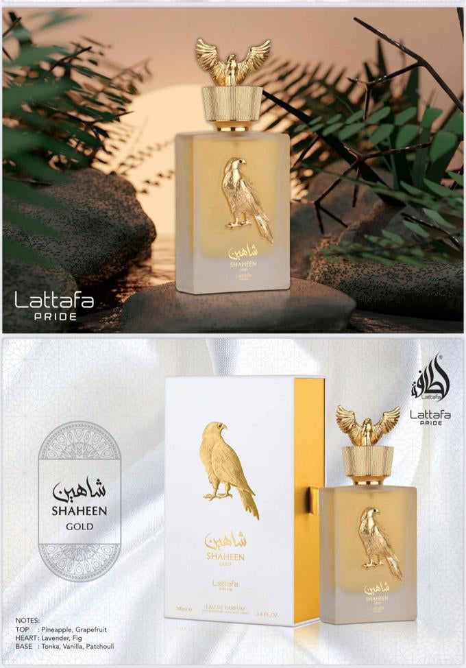 Shaheen Gold EDP Perfume - 100ml (3.4 Oz) By Lattafa Pride Shaheen Gold EDP Perfume - 100ml (3.4 Oz) By Lattafa Pride