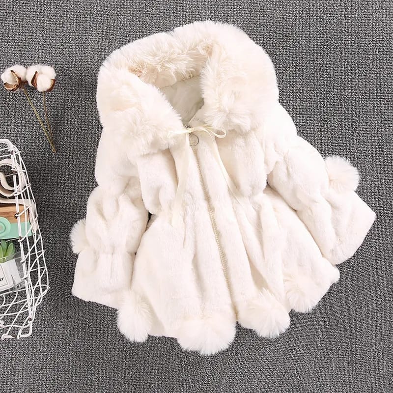 Baby Girls Jacket Autumn Winter Warm Faux Fur Coat For Girls 2-3 S4643572 - Tuzzut.com Qatar Online Shopping
