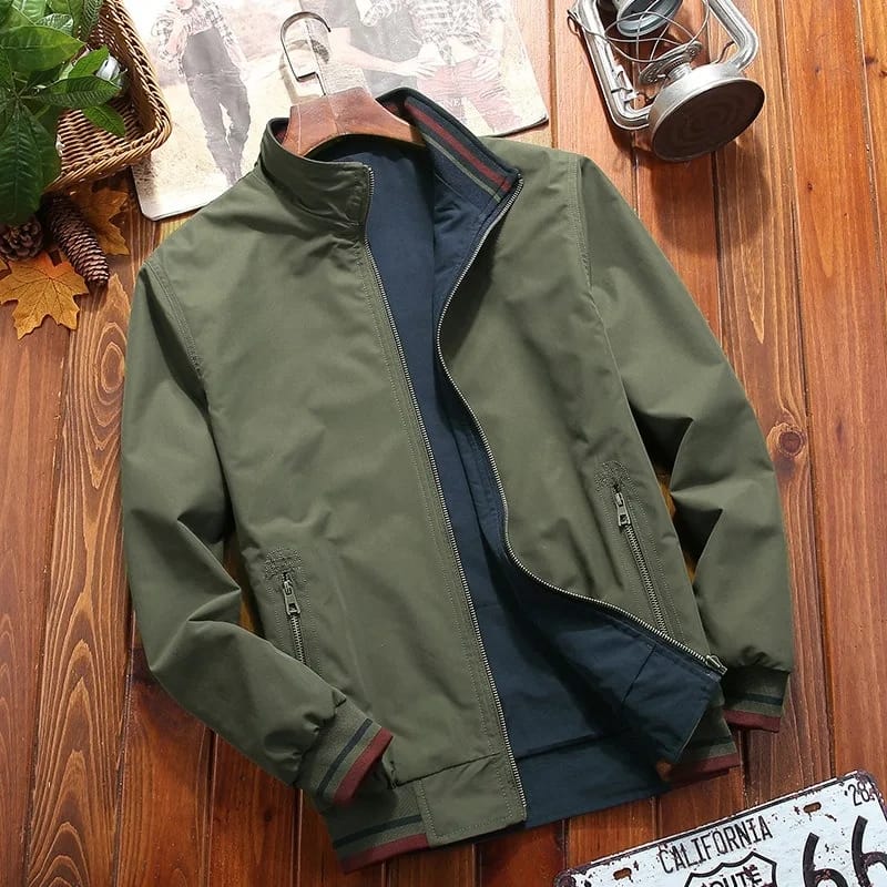 Men's Windbreaker Double-sided Wear Jackets Men 3XL X1789254