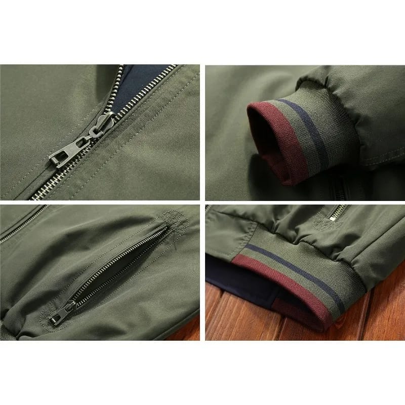 Men's Windbreaker Double-sided Wear Jackets Men 3XL X1789254 - Tuzzut.com Qatar Online Shopping
