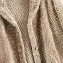 Plus Flannel Single Breasted High Low Hem Hooded Coat XL B-41380 - Tuzzut.com Qatar Online Shopping