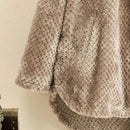 Plus Flannel Single Breasted High Low Hem Hooded Coat XL B-41380 - Tuzzut.com Qatar Online Shopping