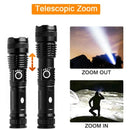USB Rechargeable XHP50 LED Flashlight 18650 Zoom Aluminum Alloy Torch - FL673 - Tuzzut.com Qatar Online Shopping