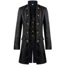 Classic Medieval Men Costume Jacquard Stand Collar Larp Viking Cosplay Jacket Coat 2XL S4854950 - Tuzzut.com Qatar Online Shopping