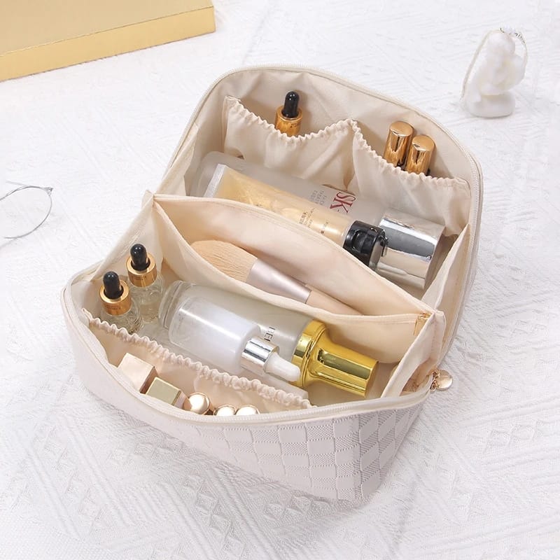 Plaid Cosmetic Bag Pillow Makeup Pouch B-44302 Plaid Cosmetic Bag Pillow Makeup Pouch B-44302