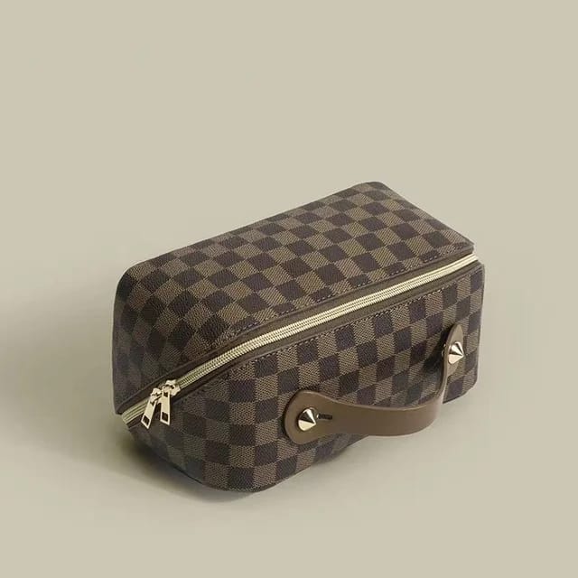 Plaid Cosmetic Bag Pillow Makeup Pouch B-44302 Plaid Cosmetic Bag Pillow Makeup Pouch B-44302