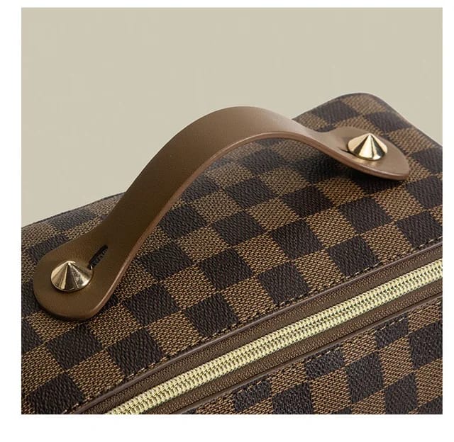 Plaid Cosmetic Bag Pillow Makeup Pouch B-44302 Plaid Cosmetic Bag Pillow Makeup Pouch B-44302
