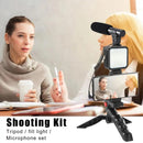 Video Vlog Making Tripod Kit with Mic & Light AY-49 - Tuzzut.com Qatar Online Shopping