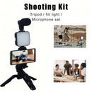 Video Vlog Making Tripod Kit with Mic & Light AY-49 - Tuzzut.com Qatar Online Shopping