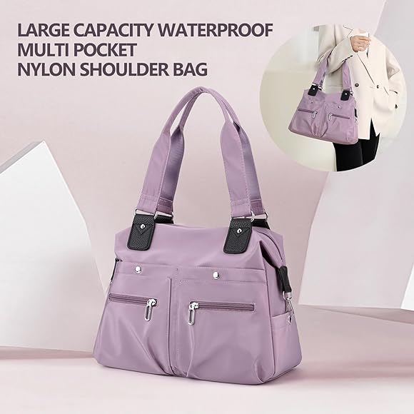Women Oxford Handbag Nylon Large Capacity Ladies Commuter Canvas Bag B-57259 - Tuzzut.com Qatar Online Shopping