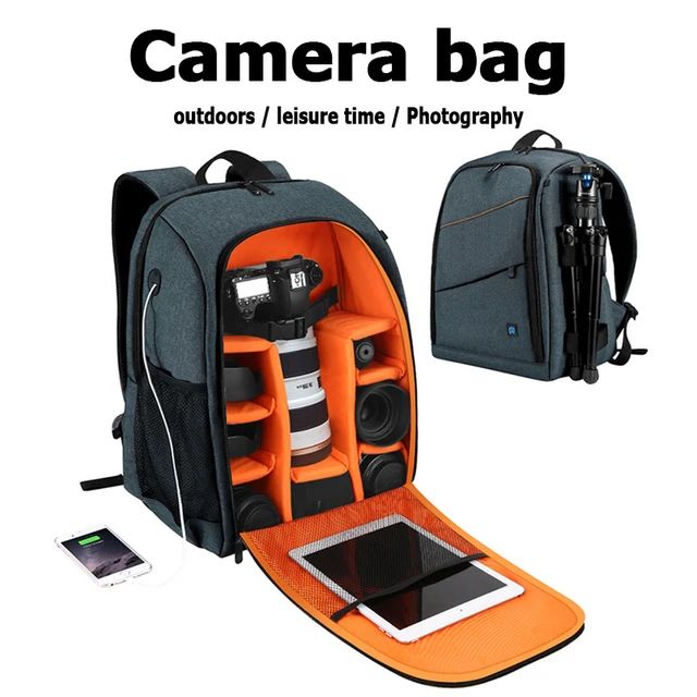 Camera Bag Outdoor Portable Waterproof Scratch Resistant Dual Shoulders Backpack Camera Bag S839943 - Tuzzut.com Qatar Online Shopping