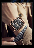 OLEVS Chronograph Watch for Men Square X7341246 - Tuzzut.com Qatar Online Shopping