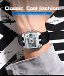 Double Time Big Face Analog Digital Alarm Day Date LED Mens Quartz Sports Watch X796230 - Tuzzut.com Qatar Online Shopping
