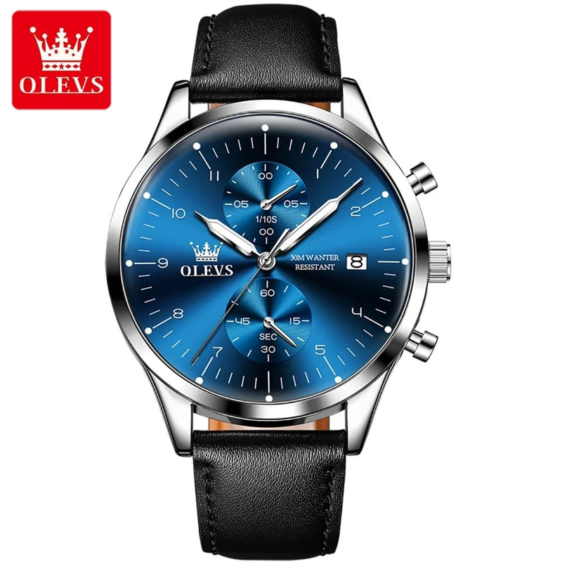 OLEVS Watches for Men Original Brand Quartz Business Luxury Men's Watch S896437 - Tuzzut.com Qatar Online Shopping