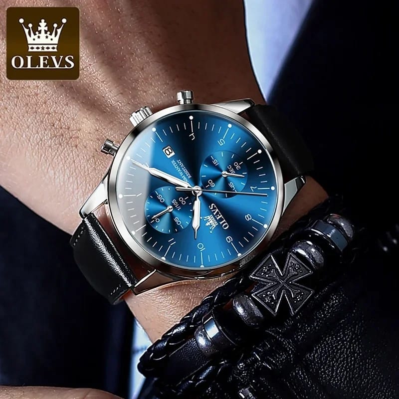 OLEVS Watches for Men Original Brand Quartz Business Luxury Men's Watch S896437 - Tuzzut.com Qatar Online Shopping