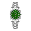 Womens Green Rhinestone Steel Strap Watch W4276 - TUZZUT Qatar Online Shopping