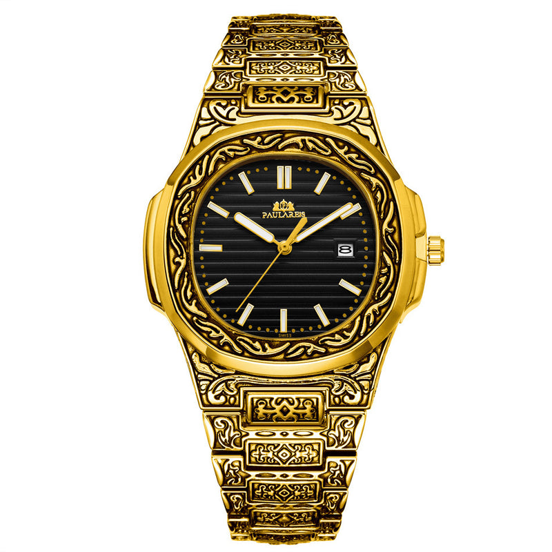 Retro Top Luxury Quartz Watch Men S4573991 - Tuzzut.com Qatar Online Shopping