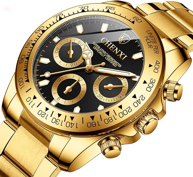 Chenxi Watch Men Gold Fashion Watches Stainless Steel Men's Watches S2589374 - Tuzzut.com Qatar Online Shopping