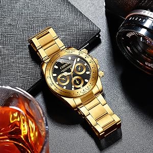 Chenxi Watch Men Gold Fashion Watches Stainless Steel Men's Watches S2589374 - Tuzzut.com Qatar Online Shopping