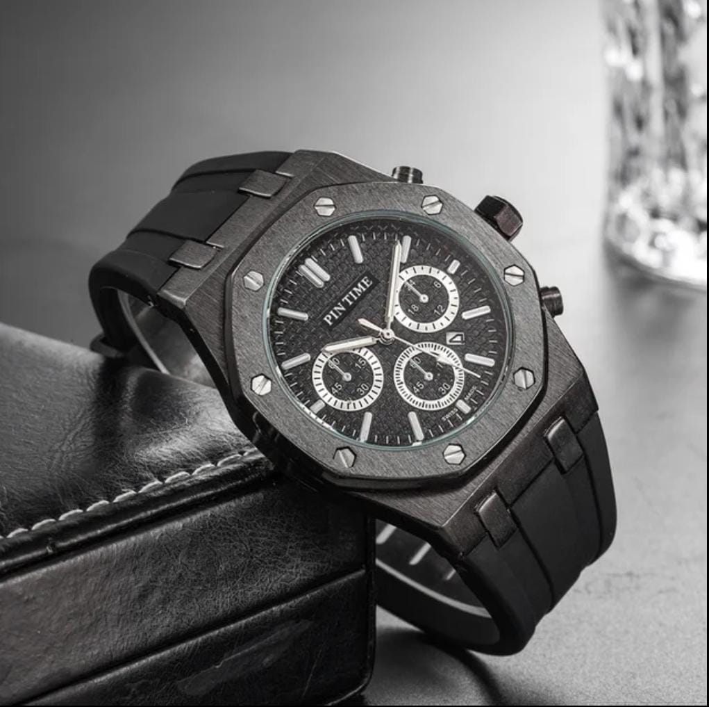 PINTIME Men's Large Dial Calendar Quartz Watch Luxury Brand Sports Watch S4486216 PINTIME Men's Large Dial Calendar Quartz Watch Luxury Brand Sports Watch S4486216