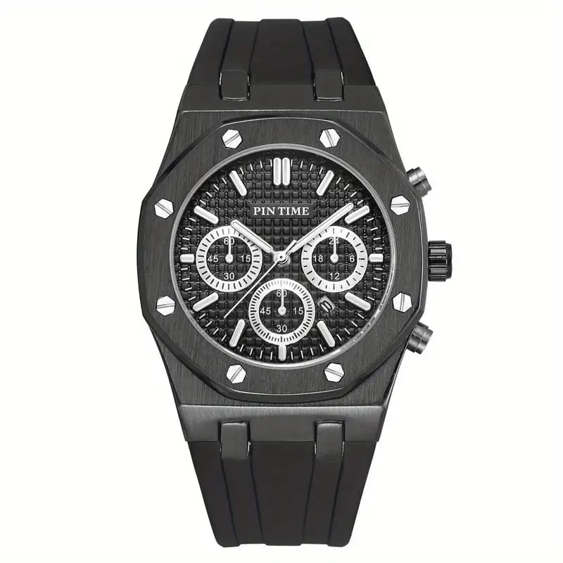 PINTIME Men's Large Dial Calendar Quartz Watch Luxury Brand Sports Watch S4486216 PINTIME Men's Large Dial Calendar Quartz Watch Luxury Brand Sports Watch S4486216