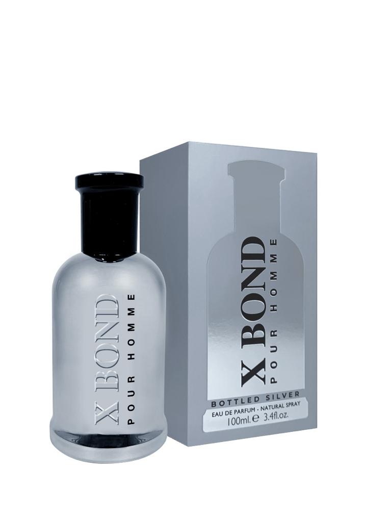 Louis Olivier XBond Pour Homme Bottled Silver EDP Perfume 100ml Louis Olivier XBond Pour Homme Bottled Silver EDP Perfume 100ml
