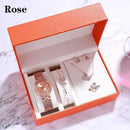 Swan ladies watch set 5 pcs with beautiful box - Tuzzut.com Qatar Online Shopping