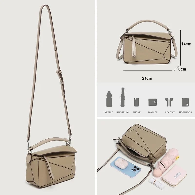 Women's Puzzle Mini Bag Classic Geometric Shoulder Bag S4822561 - Tuzzut.com Qatar Online Shopping