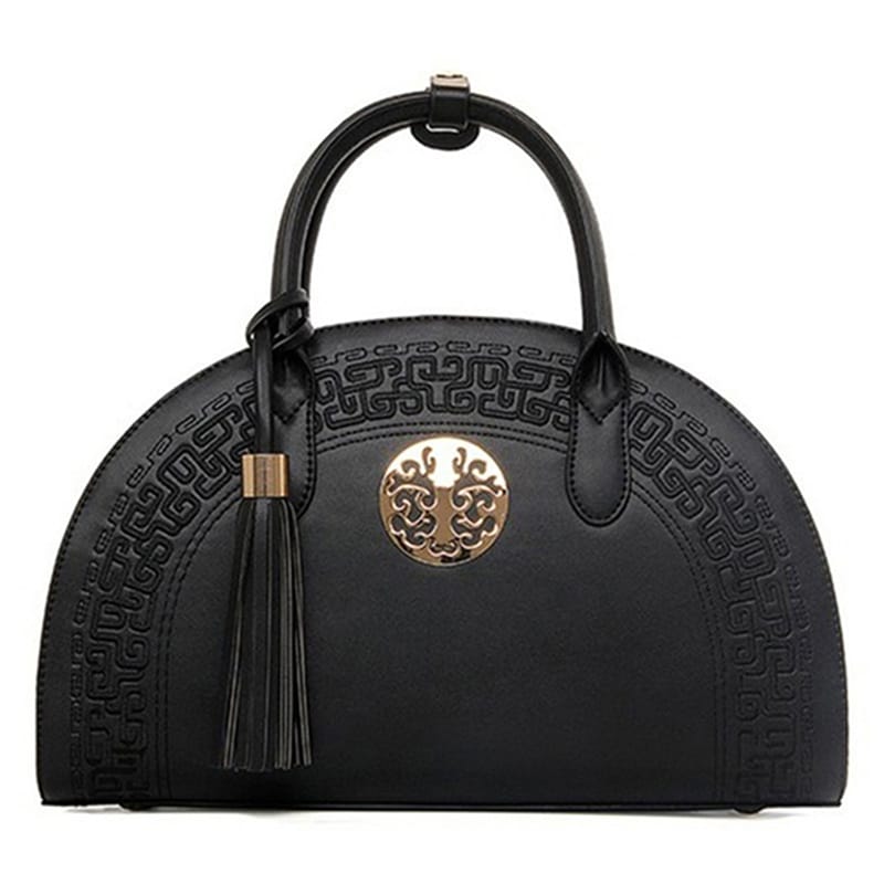 Women Messenger Shoulder Bags PU Leather Sequin Patch Tassel Fringe Bags X2342716 - Tuzzut.com Qatar Online Shopping